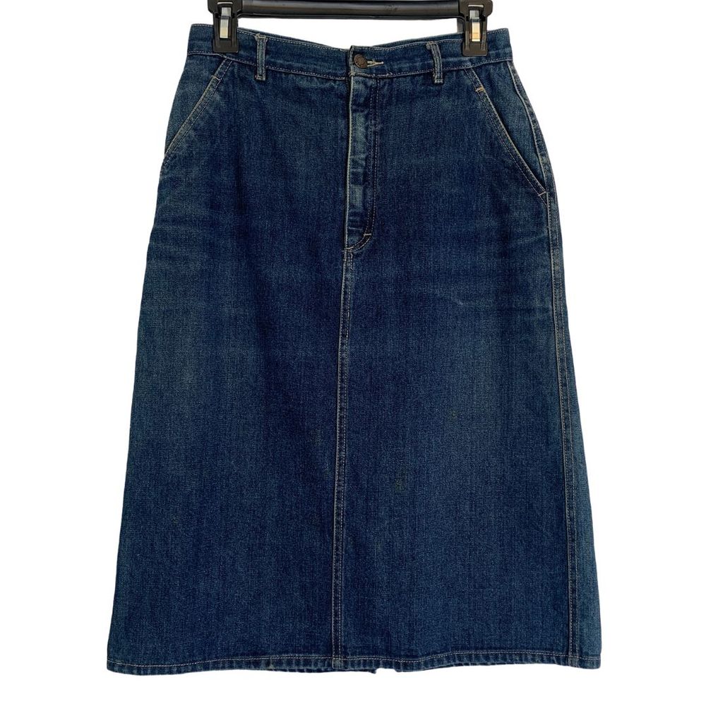 Vintage 80s Calvin Klein Midi Denim Jean Skirt